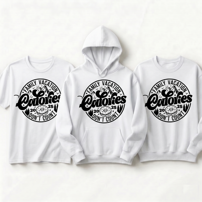 Custom Family Vacation 2026 Shirts, Calories Don’t Count Matching Group Hoodies, Personalized Family Trip Sweatshirts, Funny Vacation Gift