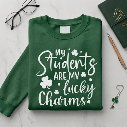 Teacher Sweatshirt, My Students Lucky Charms, St Patrick's Day Shamrock Apparel