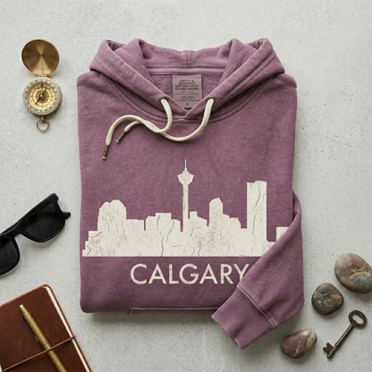 Custom Calgary Skyline Hoodie | Personalized Alberta Sweatshirt | YYC Hometown Pride Sweater | Canadian Travel Gift