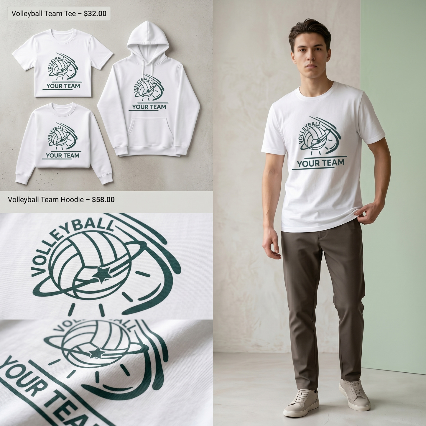 Custom Volleyball Team Shirts, Personalized Volleyball Hoodie, Volleyball Sweatshirt, Custom Team Spirit Apparel, Volleyball Mom Gift