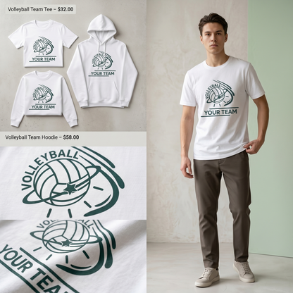 Custom Volleyball Team Shirts, Personalized Volleyball Hoodie, Volleyball Sweatshirt, Custom Team Spirit Apparel, Volleyball Mom Gift