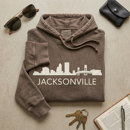 Custom Jacksonville Skyline Hoodie | Personalized Florida Sweatshirt | Vintage Hometown Pride Sweater | Jax City Souvenir Gift