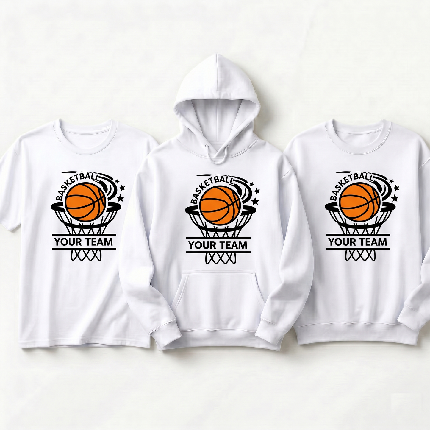 Custom Basketball Team Hoodie, Personalized Basketball Sweatshirt & T-Shirt | Your Team Basketball Gift | Cute Basketball Mom