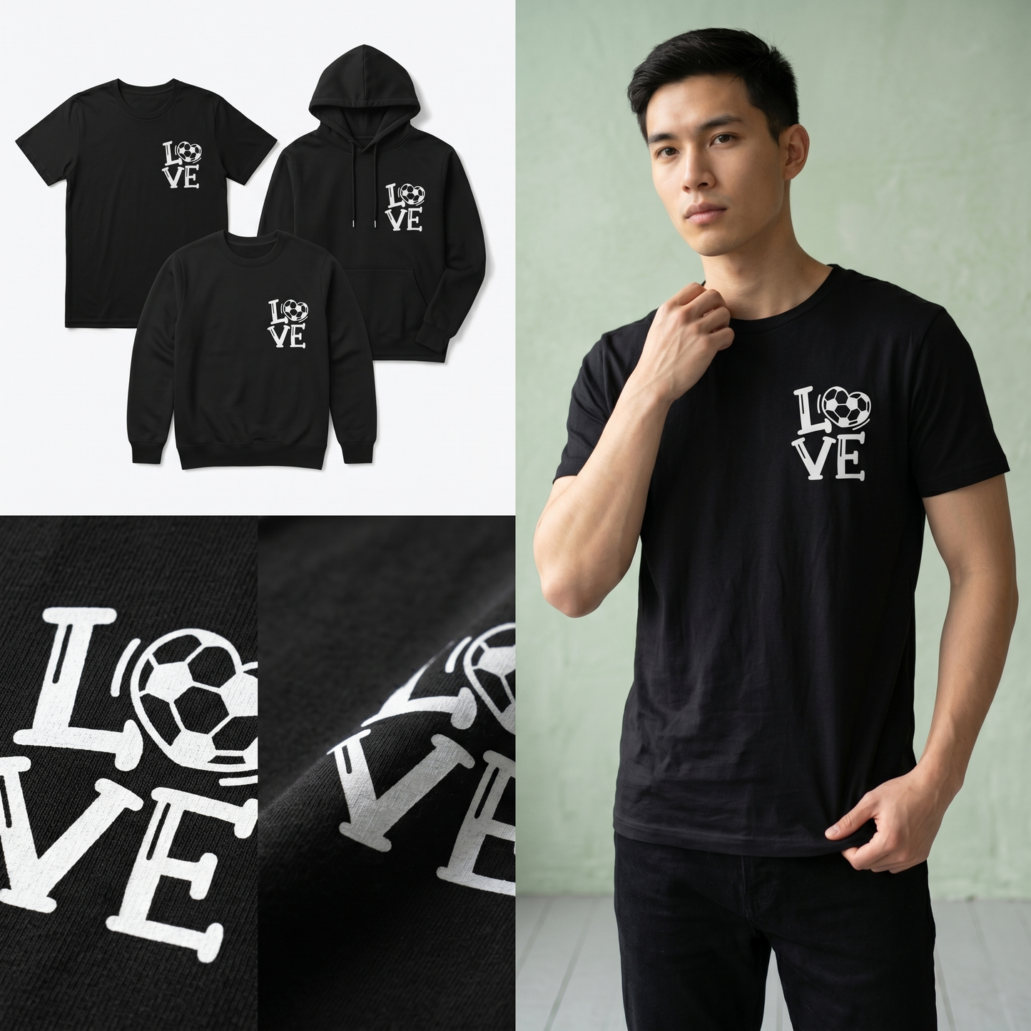 Custom Soccer Mom Gift - Football Heart Apparel - Personalized Youth Soccer Team Gift - Gameday Soccer Shirt - Cute Soccer Player Clothing