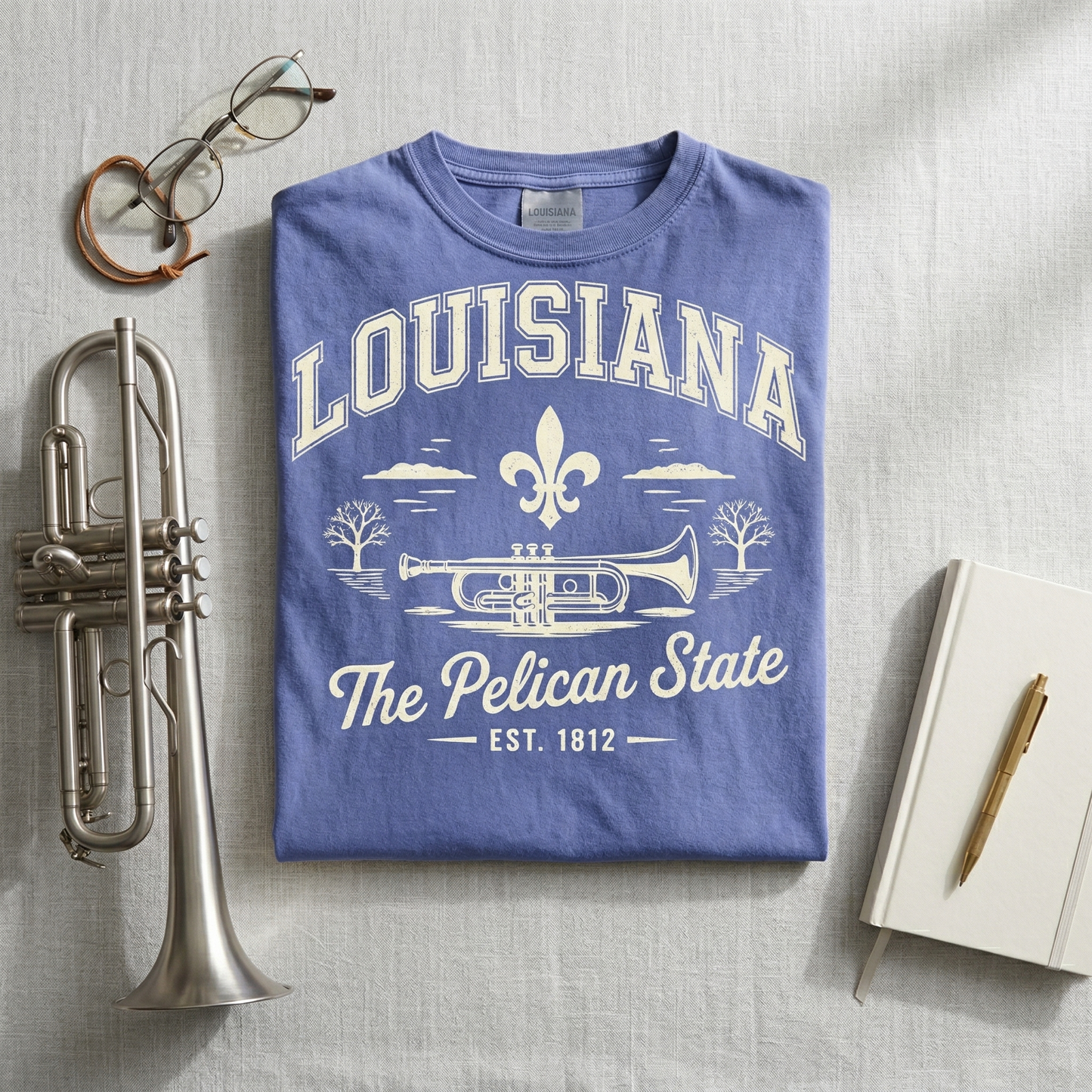 Custom Louisiana Hoodie - Vintage Pelican State Sweatshirt - Retro LA 1812 Est. Pullover - Personalized Louisiana Gift