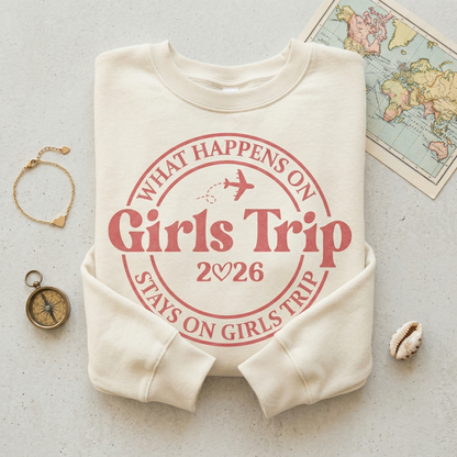 Custom Vacation Tee, Matching Girls Shirts, Retro Airplane Top, Bachelorette Party Shirt, Personalized Group Gift, Summer 2026 Holiday Shirt