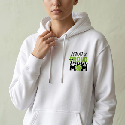 Custom Loud and Proud Tennis Mom Hoodie, Personalized Tennis Mom Shirt, Game Day Tennis Sweatshirt, Tennis Mama Gift