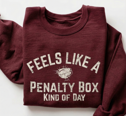 Penalty Box Sweatshirt | Funny Hockey Puck Tee, Hockey Mom Dad Gift