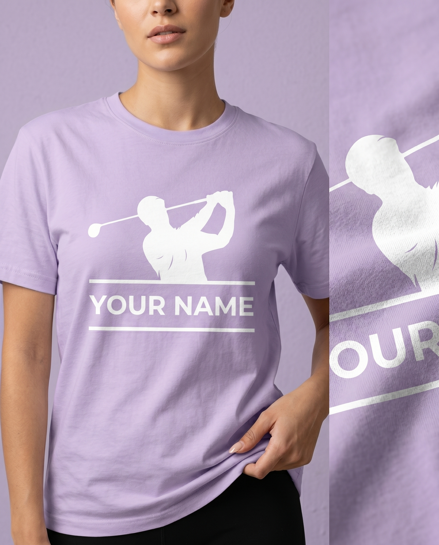 Custom Golf Swing Hoodie, Personalized Golfer Sweatshirt, Minimalist Golf T-Shirt, Custom Name Golf Apparel, Personalized Gift for Golfer