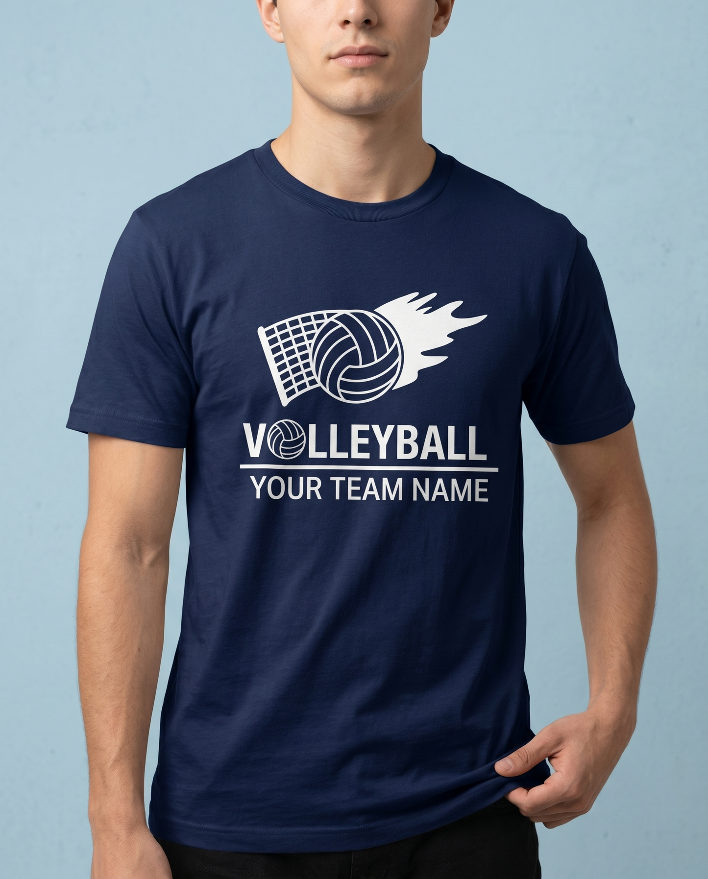 Custom Volleyball Team Shirts, Personalized Volleyball Hoodie, Light Blue Volleyball Sweatshirt, Custom Team Apparel, Volleyball Mom Gift