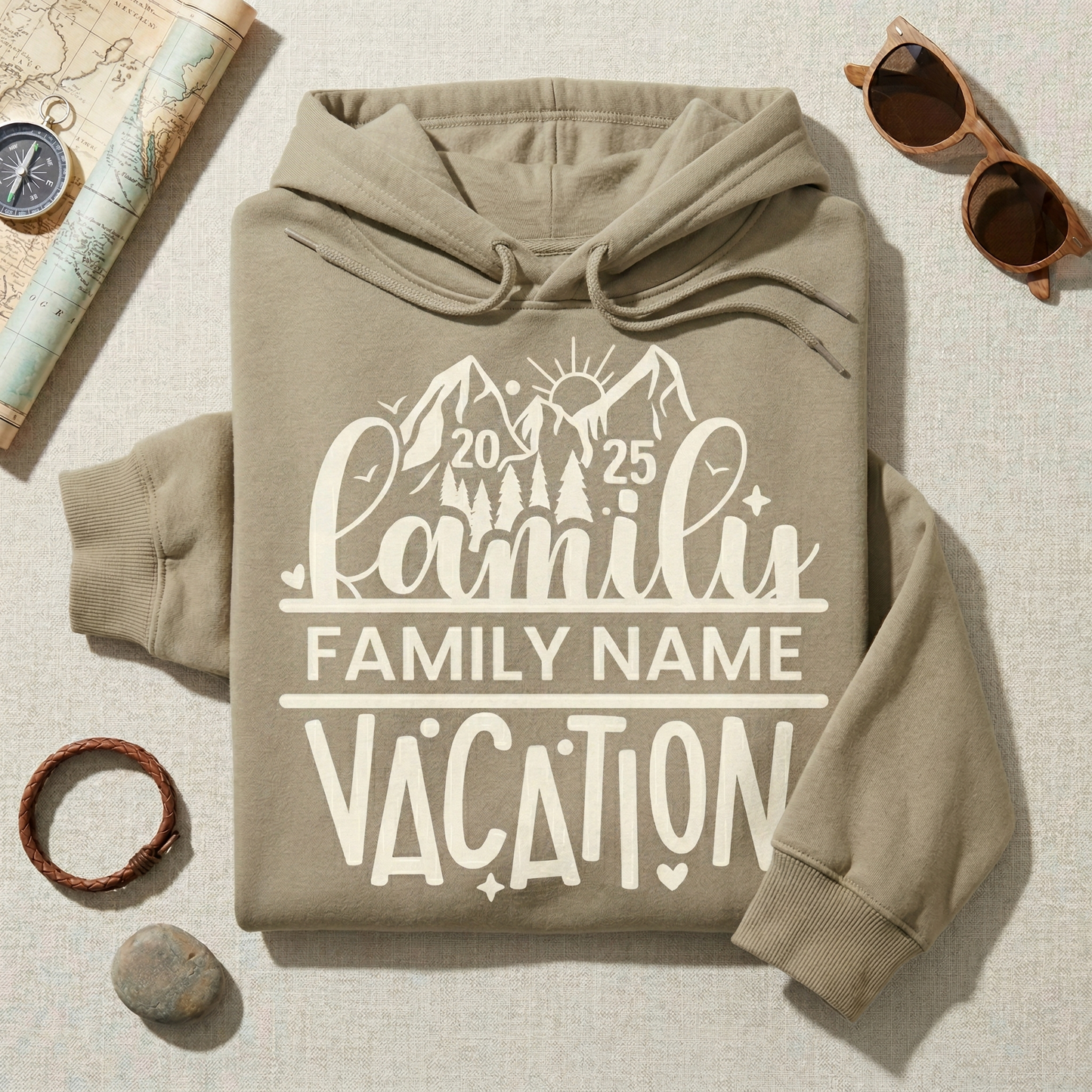 Custom Family Vacation Shirt, Mountain Trip Matching Family Tees, Personalized Family Name Vacation T-shirt, Retro Outdoorsy Group Shirt