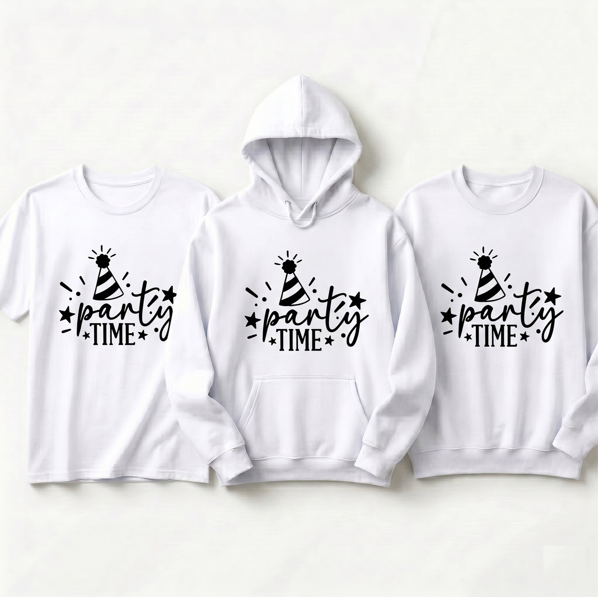 Custom Party Time Shirt, Personalized Birthday Party Hoodie, Custom Event Sweatshirt, Matching Party Shirts, Personalized Celebration Tee