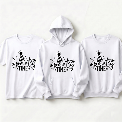 Custom Party Time Shirt, Personalized Birthday Party Hoodie, Custom Event Sweatshirt, Matching Party Shirts, Personalized Celebration Tee