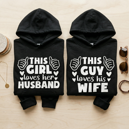 Custom Couple Hoodies, Anniversary Gift, Valentine's Day Gift for Couples, Custom Hoodies, Funny Relationship Pullovers, Newlywed Gift Set