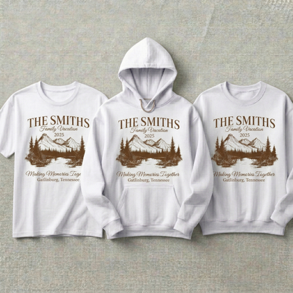 Custom Family Vacation Hoodie and Sweatshirt, Personalized Tennessee Shirt, Matching Family Trip Apparel, Mountain Family Reunion Gift
