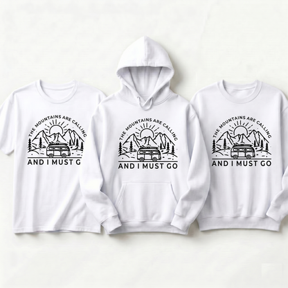 Custom Mountain Road Trip Shirt, Personalized Adventure Hoodie, Mountains Are Calling Sweatshirt, Nature Lover Gift
