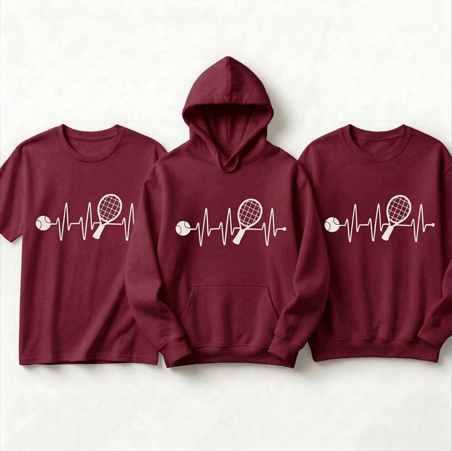 Custom Tennis Heartbeat Shirt, Tennis Hoodie, Personalized Tennis Player Gift, Tennis Team Sweatshirt, Tennis Mom Shirt, Tennis Coach Gift