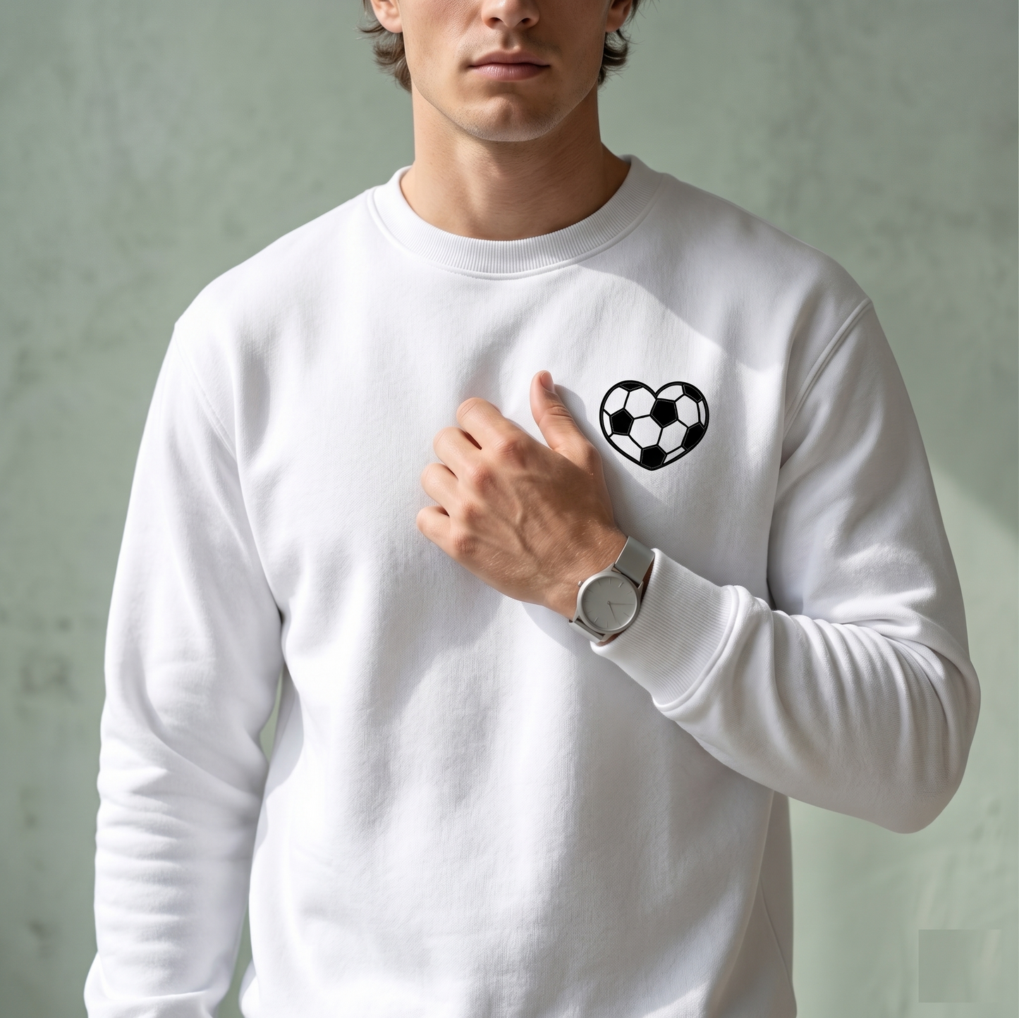 Custom Soccer Heart Apparel - Personalized Soccer Heart Hoodie, Sweatshirt, or T-Shirt - Custom Soccer Team Gift - Soccer Mom Hoodie