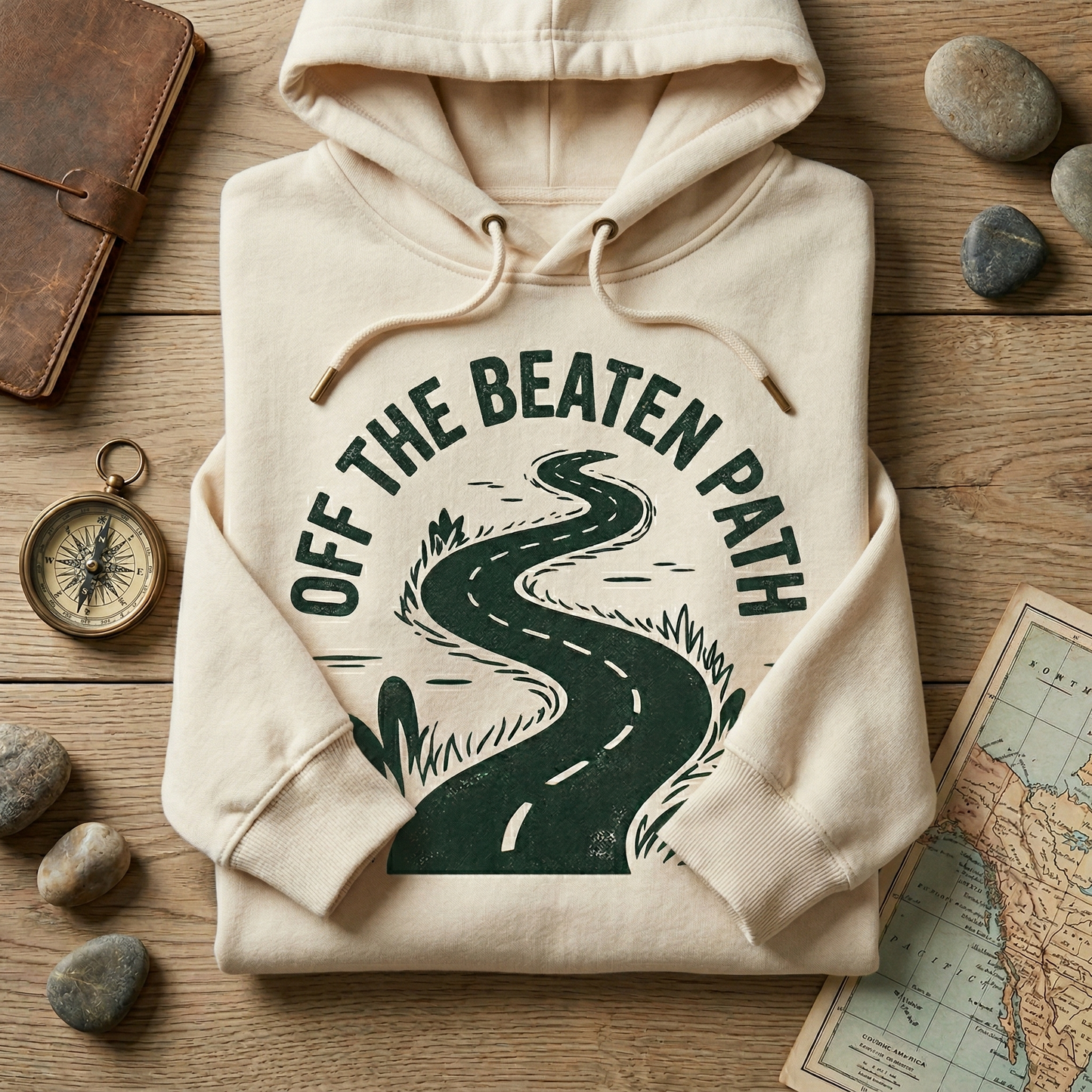 Custom Off the Beaten Path Sweatshirt, Retro Road Trip Crewneck, Vintage Adventure Sweater, Hiking Gift, Nature Lover Pullover