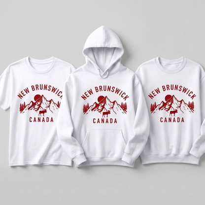New Brunswick Canada Sweatshirt, Custom Maritime Province Hoodie, Personalized New Brunswick Shirt, Vintage Moose Mountain Tee