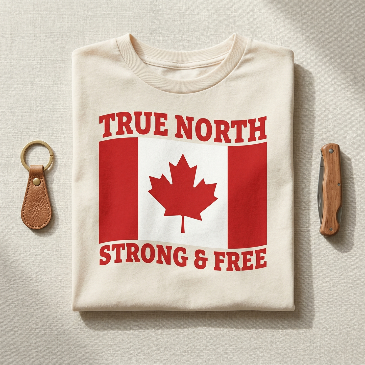 True North Strong and Free Hoodie, Custom Canada Flag Sweatshirt, Personalized Canadian Pride Sweater, Canada Day Outfit