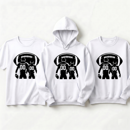Custom Football Name and Number Shirt, Personalized Football Mom Hoodie, Custom Team Spirit Gear, Personalized Player Gift