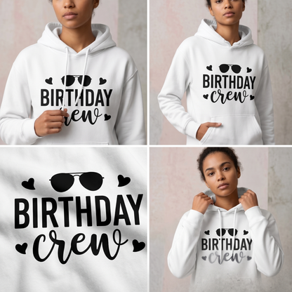 Personalized Birthday Squad Sweatshirt, Retro Birthday Party T-Shirt, Matching Birthday Group Shirts, Cool Birthday Crew Gift