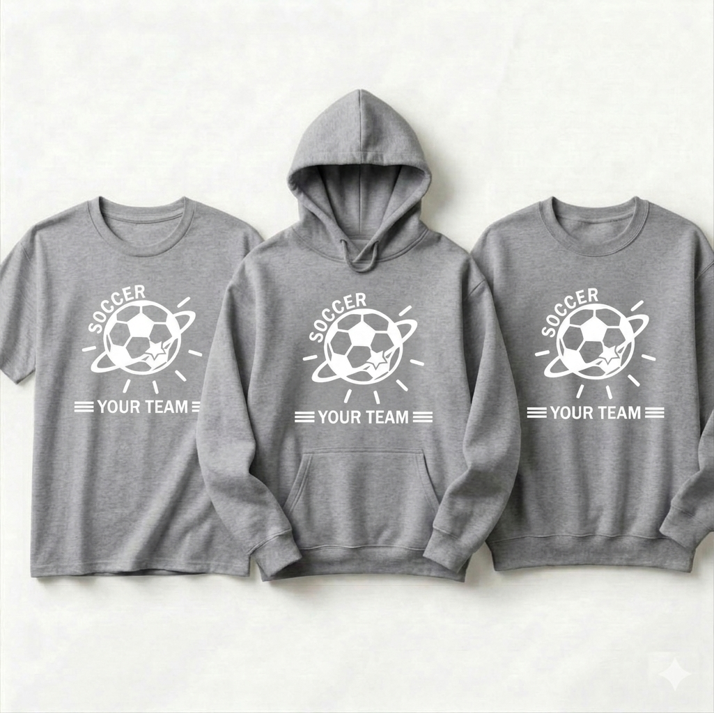 Custom Soccer Team Shirt, Personalized Soccer Hoodie, Retro Soccer Player Gift, Soccer Mom Sweatshirt, Custom Soccer Jersey Tee