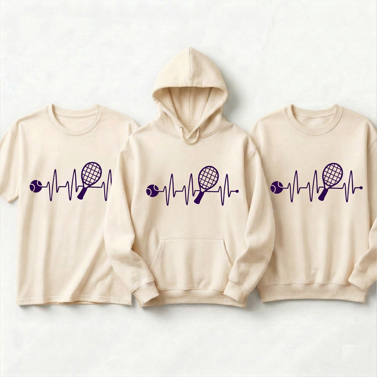 Custom Tennis Heartbeat Shirt, Tennis Hoodie, Personalized Tennis Player Gift, Tennis Team Sweatshirt, Tennis Mom Shirt, Tennis Coach Gift