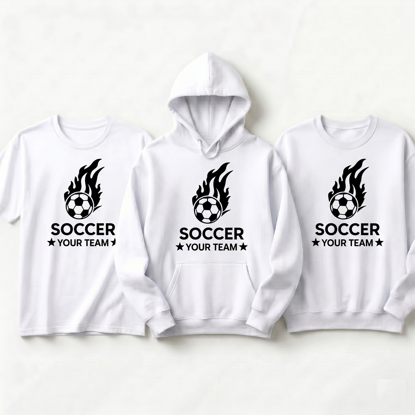Custom Soccer Team Shirts, Personalized Soccer Hoodie, Custom Team Spirit Wear, Matching Soccer Team Apparel, Custom Soccer Coach Gift,