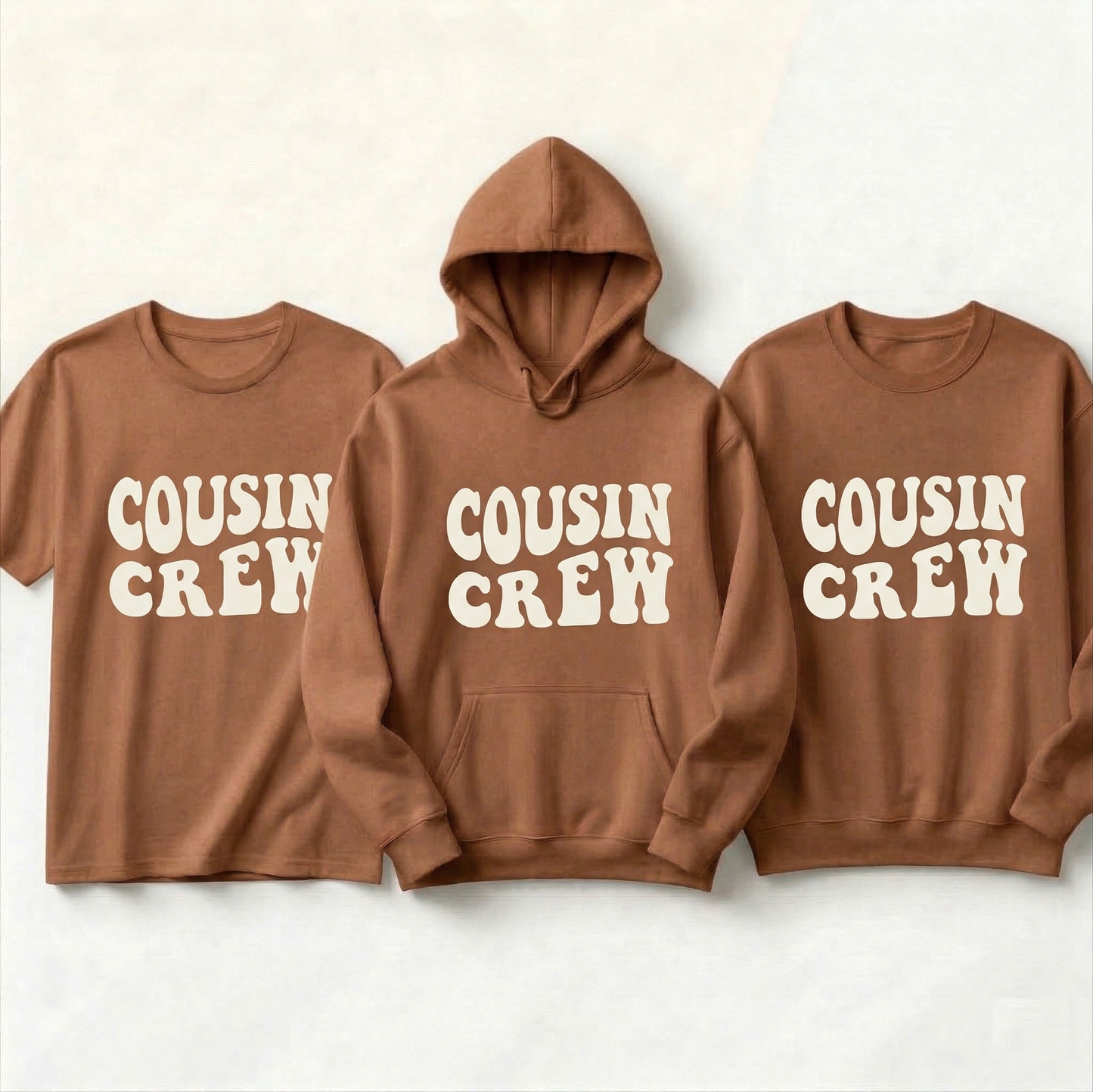 Custom Cousin Crew Shirt, Retro Wavy Cousin Hoodie, Matching Family Vacation Sweatshirt, Personalized Family Reunion Gift