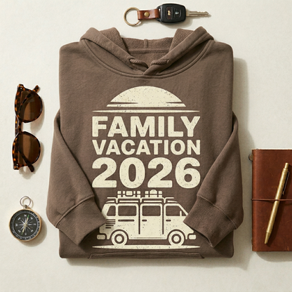 Custom Family Vacation 2026 Sweatshirt, Vintage Road Trip Crewneck, Matching Family Camping Pullover, Mountain Trip 2026 Shirt