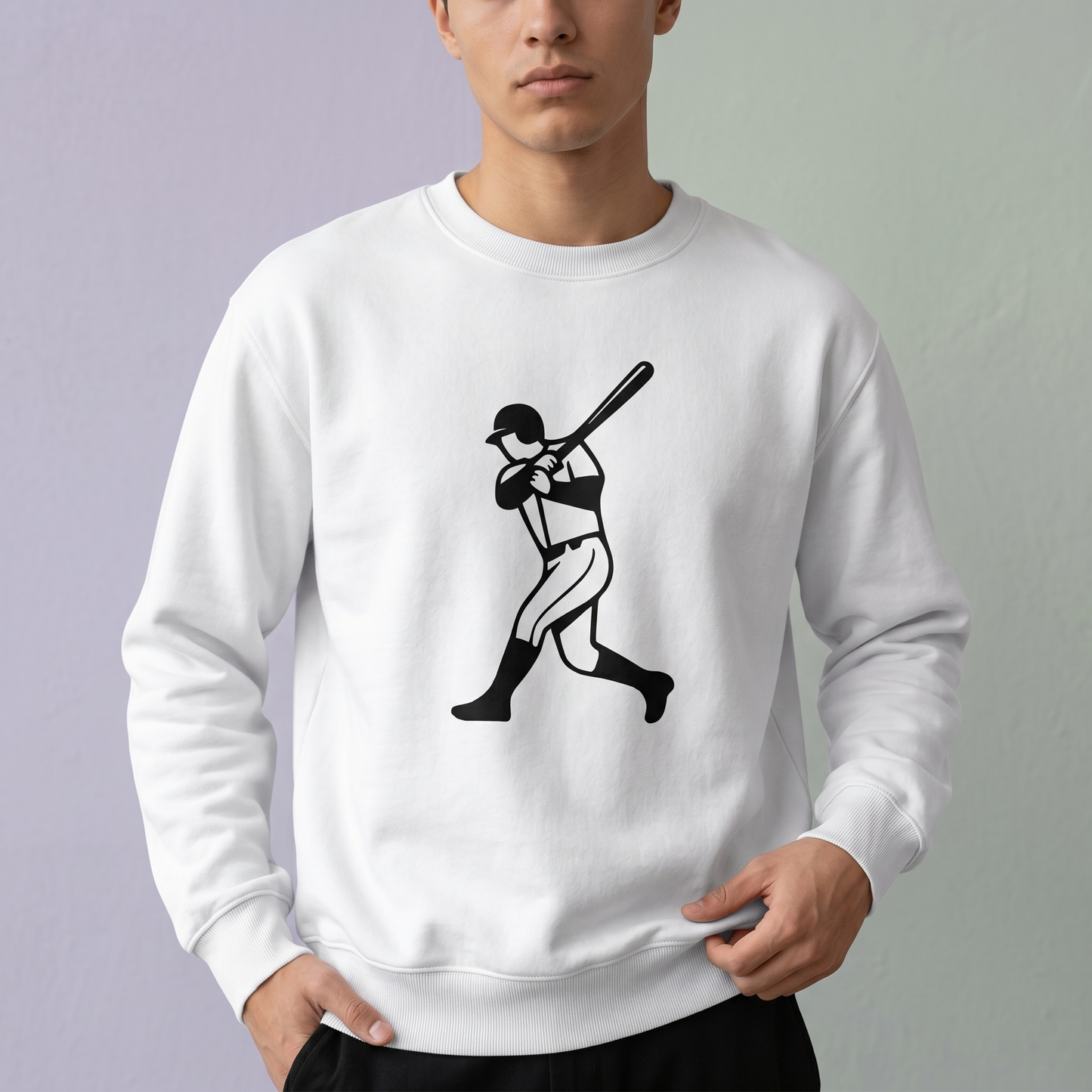 Baseball Player Hoodie, Personalized Baseball Sweatshirt, Minimalist Batter Shirt, Custom Baseball Gift, Personalized Team Baseball Apparel