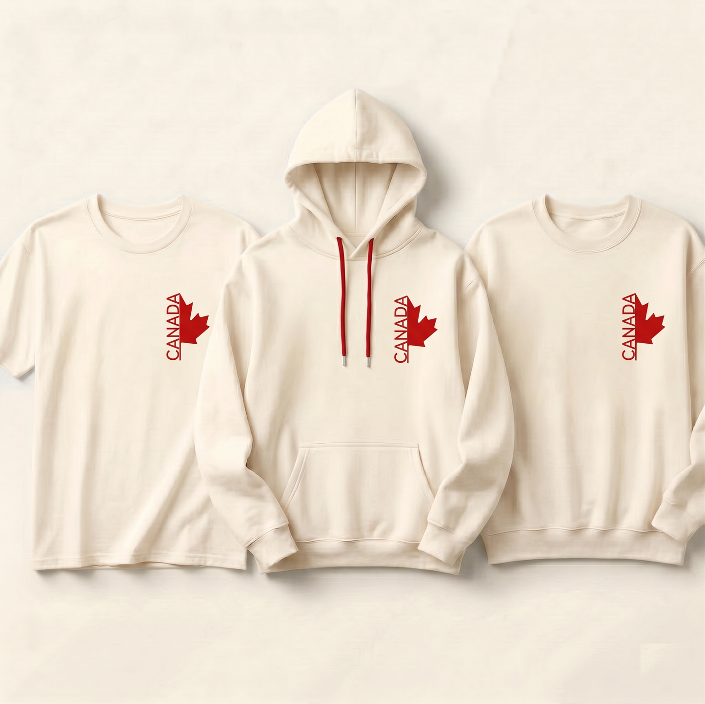 Custom Canada Maple Leaf Hoodie & Sweatshirt | Vertical Canada Logo Shirt | Personalized Canadian Pride Apparel | Unisex Modern Souvenir