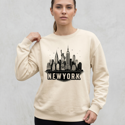 Custom New York City T-Shirt - Minimalist NYC Skyline Shirt- New York Vacation Souvenir - Custom City Apparel Gift