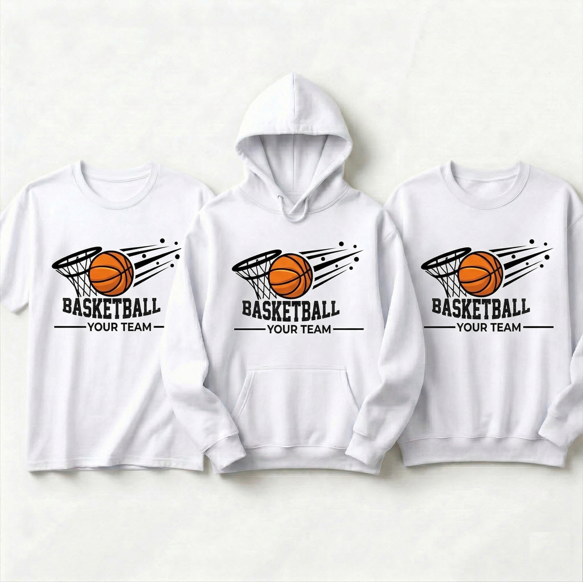 Custom Basketball Sweatshirt - Personalized Basketball Team Crewneck - Sports Fan Graphic Pullover - Custom Youth Basketball Sweater