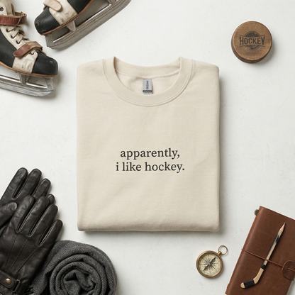 Maroon Hockey Sweatshirt | Minimalist Crewneck, Game Day Pullover
