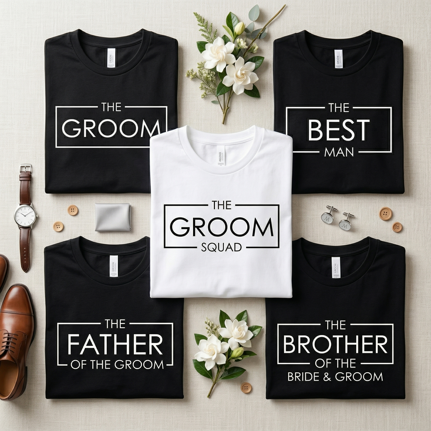 Custom Groomsmen Shirts, Bachelor Party Shirts, Groom Squad T-Shirt, Best Man Gift, Father of the Bride Tee, Groom and Groomsmen Apparel