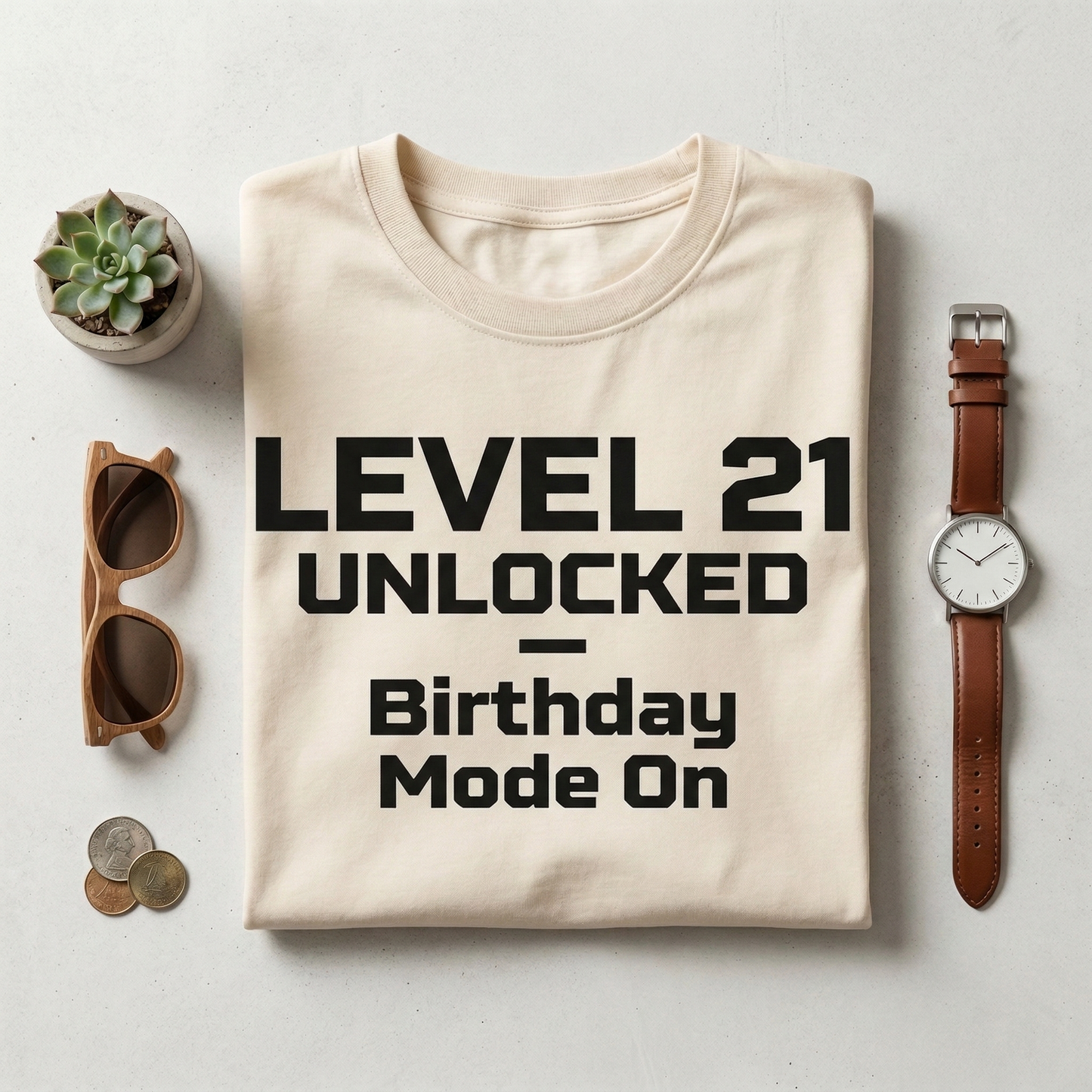 Custom Level 21 Unlocked Gamer Birthday Shirt, Personalized Video Game Tee