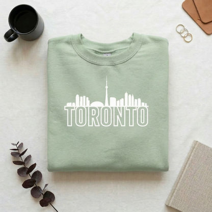 Toronto Skyline Sweatshirt | Minimalist Toronto Crewneck | Toronto Canada Skyline Gift | Urban Streetwear Pullover | Toronto Souvenir Jumper