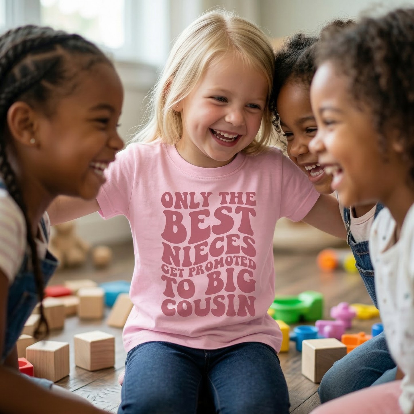 Only The Best Nieces Get Promoted To Big Cousin Shirt, Big Cousin Announcement Shirt, Cousin Promotion Tee, Pregnancy Announcement Cousin Shirt, Family Matching Shirt