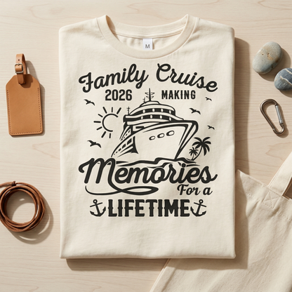Family Cruise 2026 Shirt, Matching Group Vacation Tee, Custom Sailing 2026 Sweatshirt, Personalized Ship Vacation Apparel