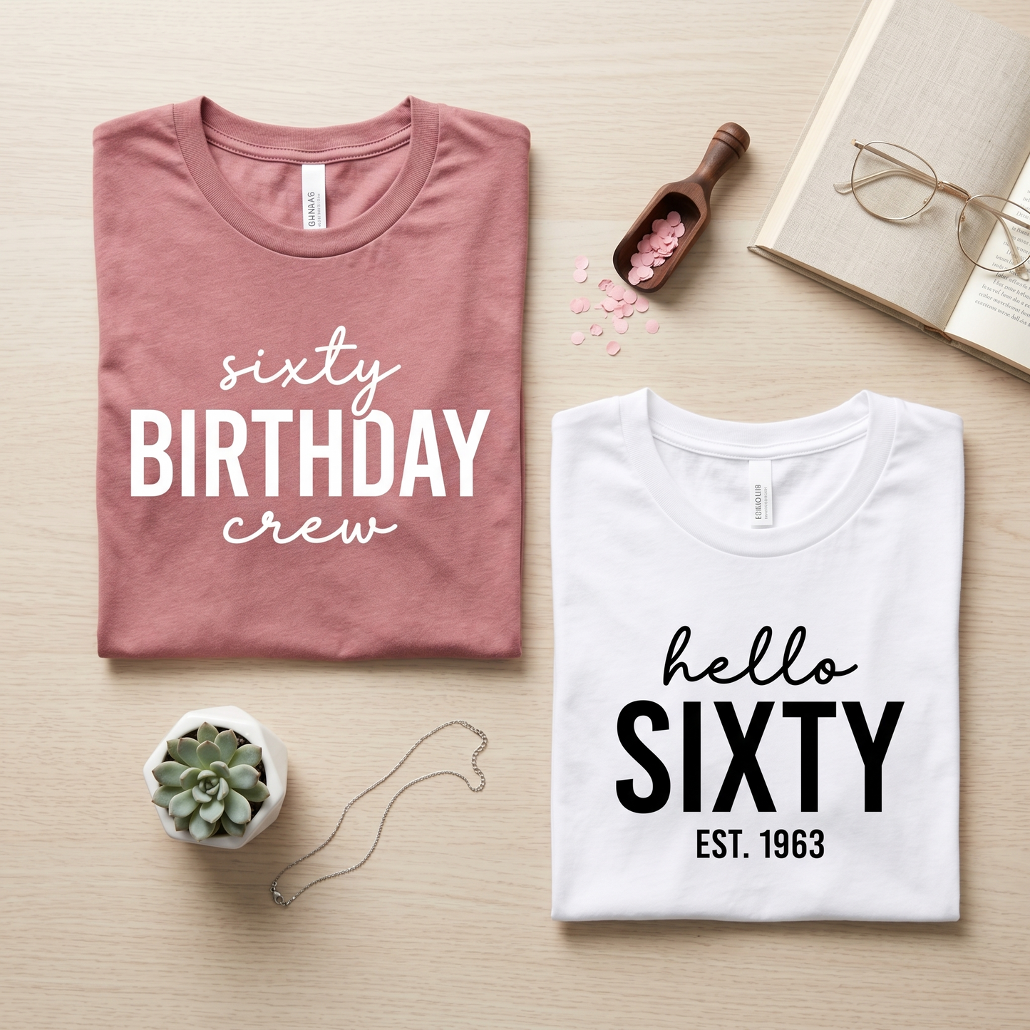 Birthday Crew Shirts for Women, Custom Group Birthday Trip T-Shirts, Sixtieth Birthday Gift, Personalized Shirt, Custom Year Birthday Top