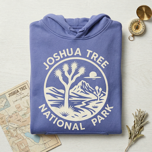 Joshua Tree National Park Hoodie – Vintage Wyoming Grizzly Bear Pullover