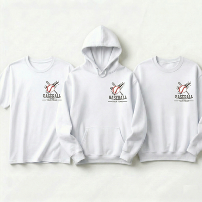 Custom Baseball Sweatshirt - Personalized Baseball Team Crewneck - Baseball Gift - Sports Fan Graphic Pullover - Custom Baseball Sweater