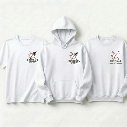 Custom Baseball Sweatshirt - Personalized Baseball Team Crewneck - Baseball Gift - Sports Fan Graphic Pullover - Custom Baseball Sweater