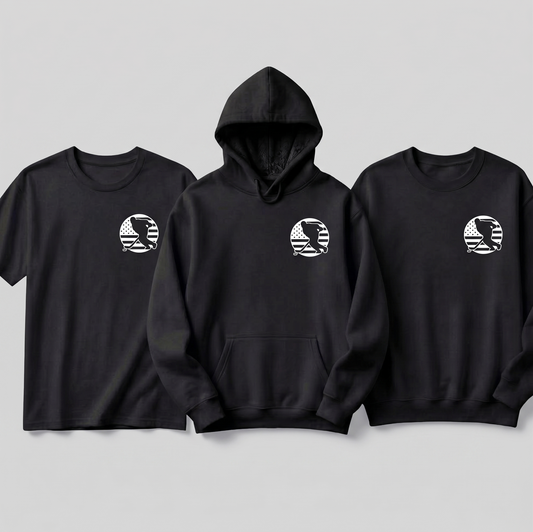 Custom USA Hockey Silhouette Hoodie, American Flag Hockey Sweatshirt & T-Shirt | Personalized Hockey Team Apparel