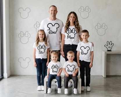 Matching Family Vacation Shirts, Custom Mom Dad Sis Bro Baby Tees, Theme Park Family Trip 2026, Magical Vacation Outfits