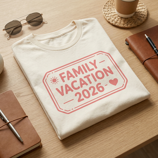 Custom Family Vacation 2026 T-Shirt, Personalized Family Trip Shirt, Matching Group Travel Tees, Summer Vacation Gift