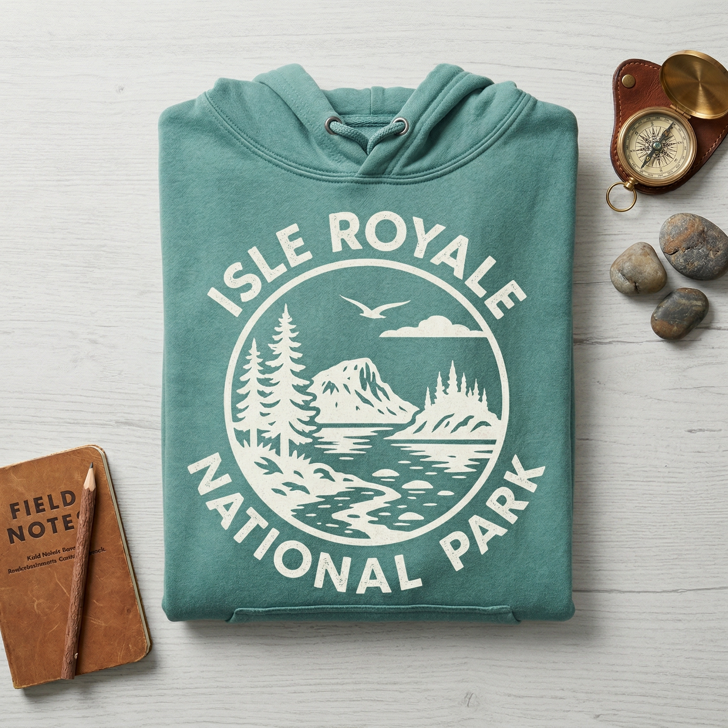 Custom Isle Royale National Park Hoodie – Vintage Michigan Nature Apparel